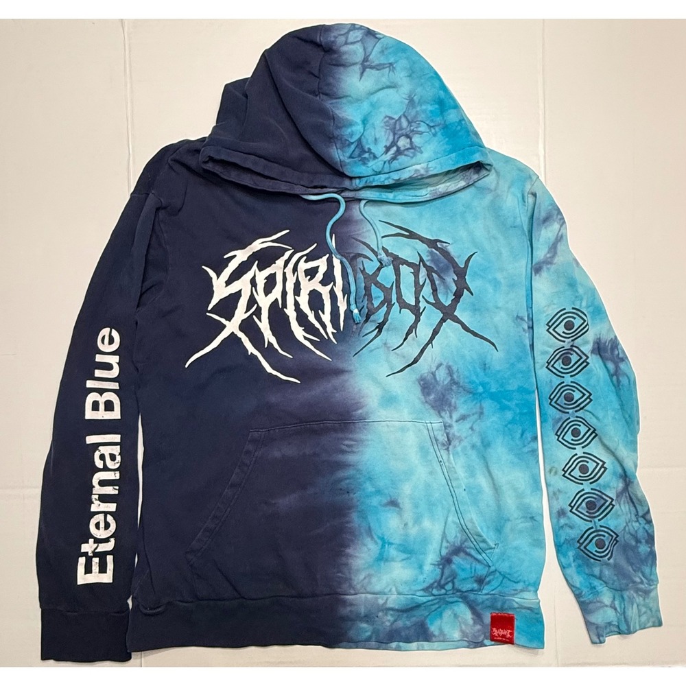 Shibori Threads x Spiritbox Eternal Blue Tie Dye Rare Hoodie Mens Band Blue L